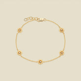 April CZ Birth Flower Station Bracelet