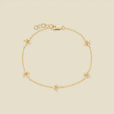 December CZ Birth Flower Station Bracelet