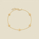 January CZ Birth Flower Station Bracelet