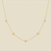 June CZ Birth Flower Station Necklace