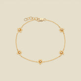 March CZ Birth Flower Station Bracelet