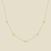 May CZ Birth Flower Station Necklace