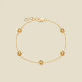 November CZ Birth Flower Station Bracelet