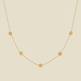 November CZ Birth Flower Station Necklace