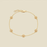 October CZ Birth Flower Station Bracelet