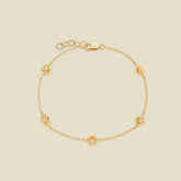 September CZ Birth Flower Station Bracelet