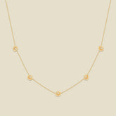 September CZ Birth Flower Station Necklace