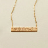 Birth Flower Bar Necklace