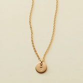 Initial Disc Necklace | 1/4" Disc
