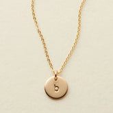 Initial Disc Necklace | 3/8" Disc