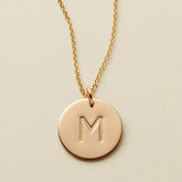 Initial Disc Necklace | 5/8" Disc