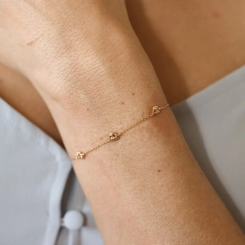 July CZ Birth Flower Station Bracelet