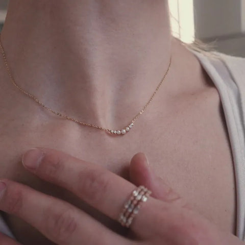 Crescent Pearl Necklace | Final Sale