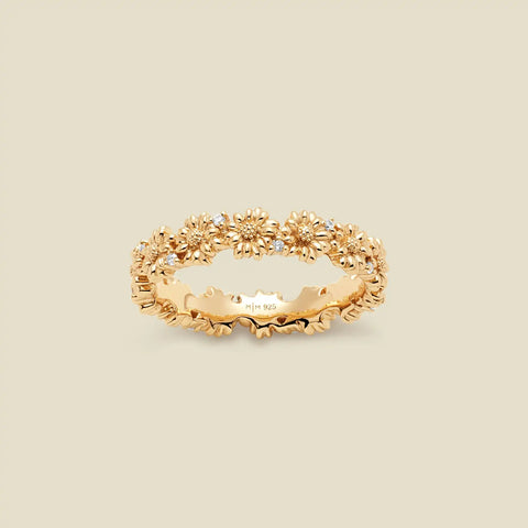 April CZ Birth Flower Eternity Ring