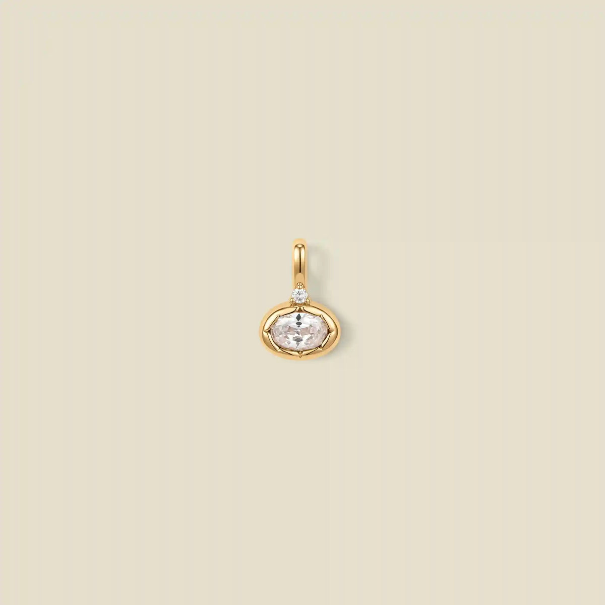 April Oval Birthstone Charm
