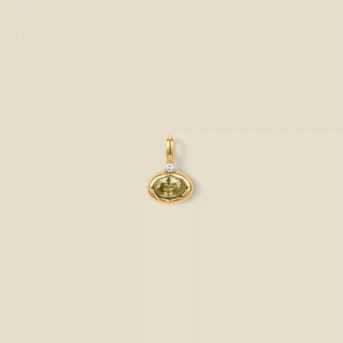 August Oval Birthstone Charm