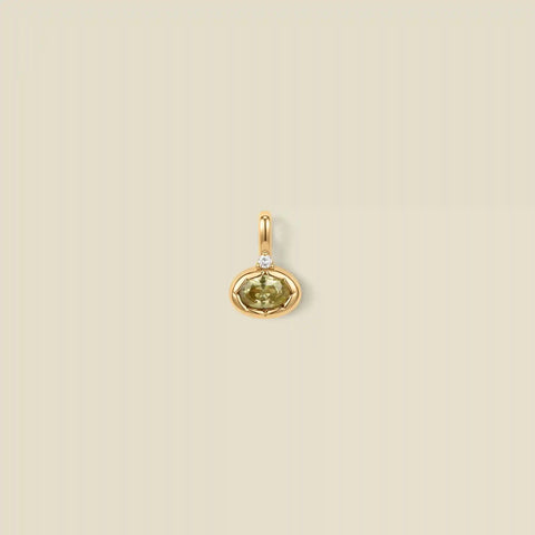 August Oval Birthstone Charm