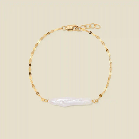 Baroque Pearl Bar Bracelet