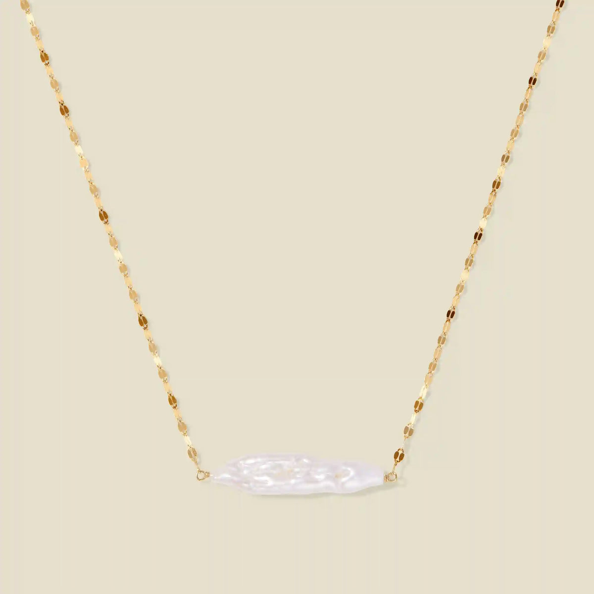 Baroque Pearl Bar Necklace