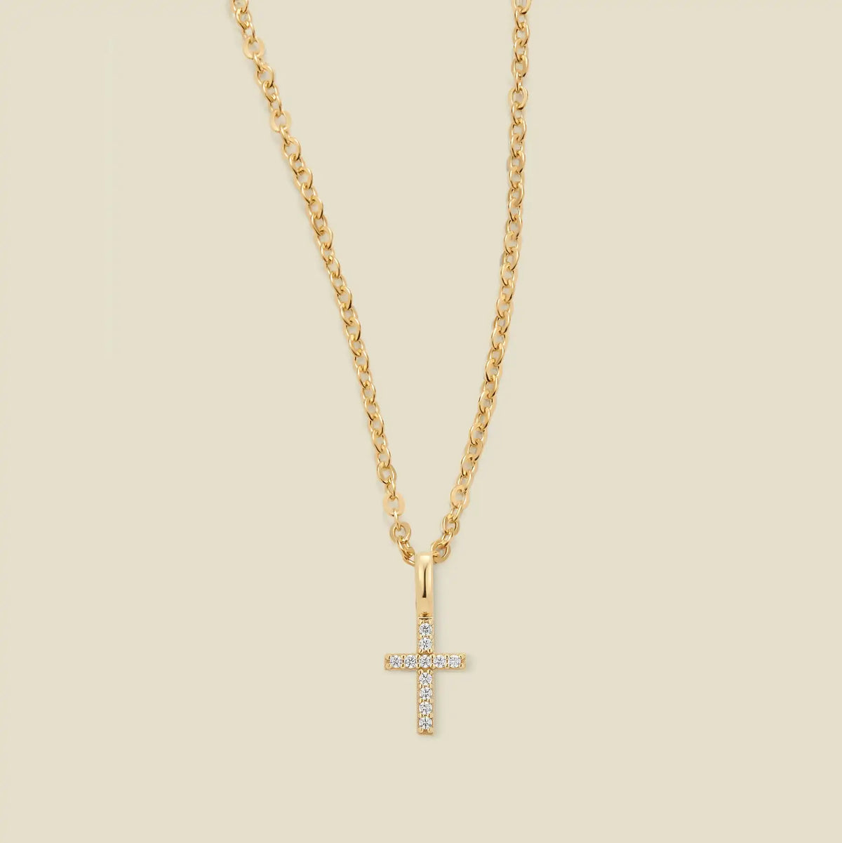 Mini CZ Cross Necklace