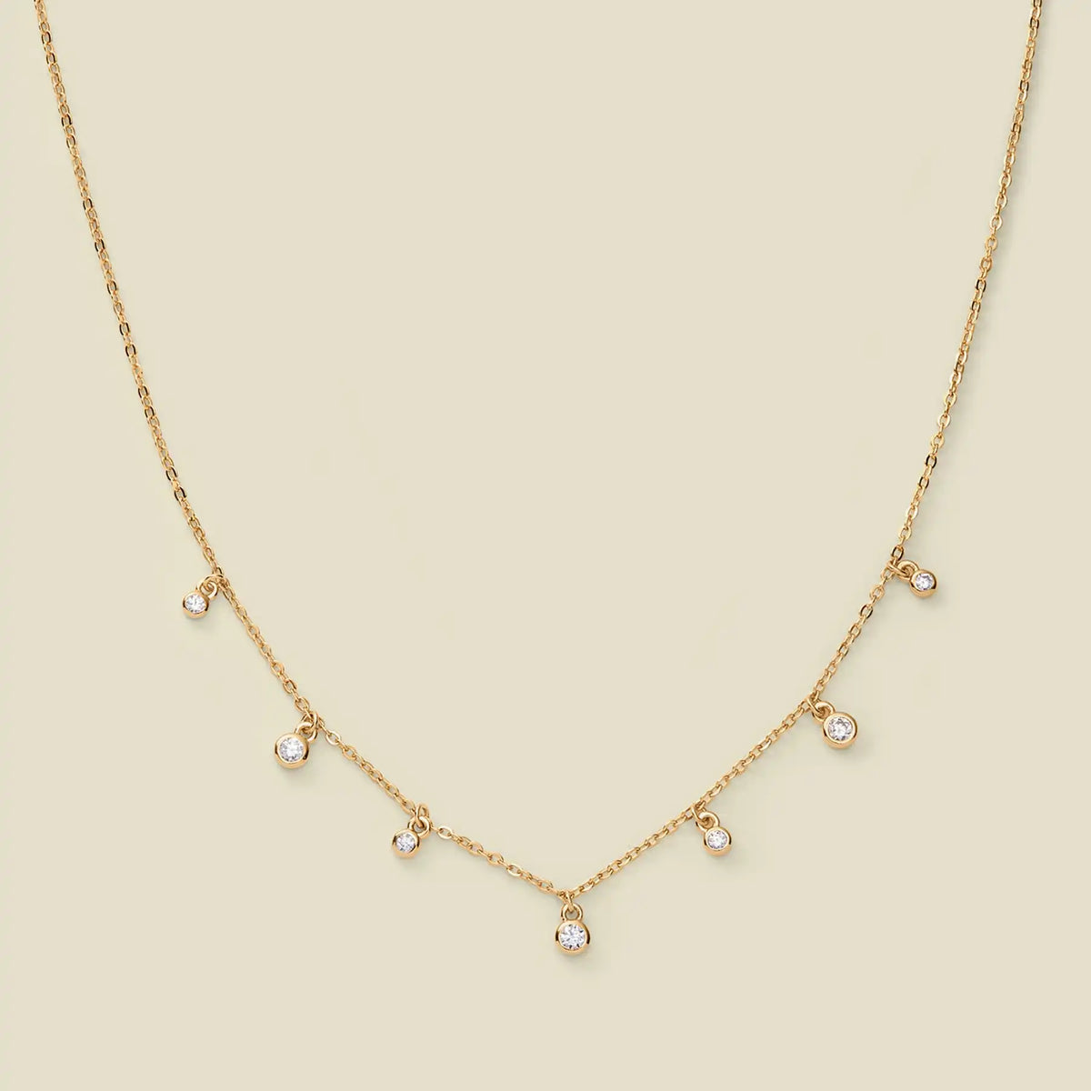 CZ Poppy Floating Necklace