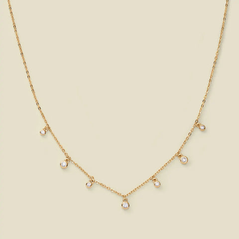 CZ Poppy Floating Necklace