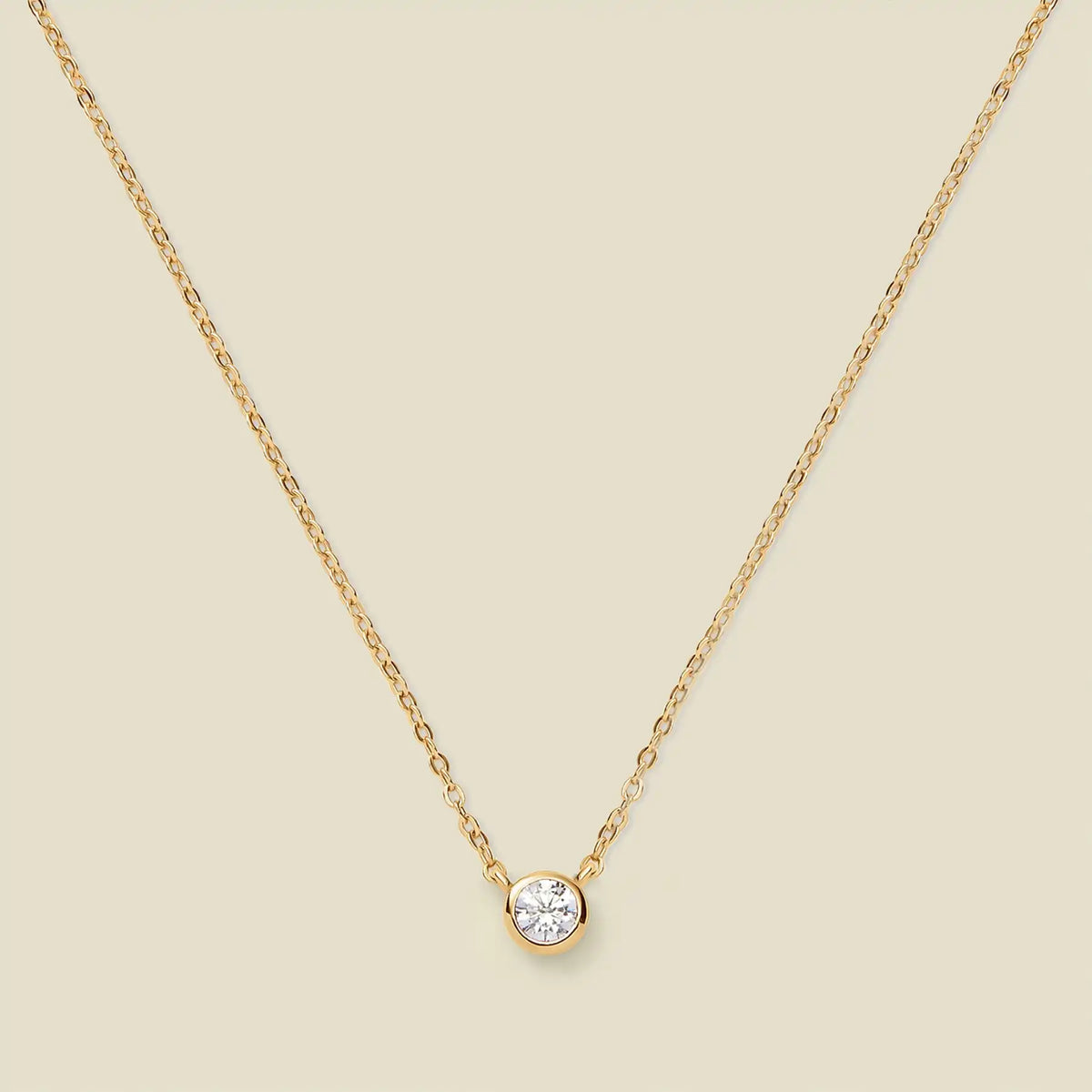 CZ Poppy Solitaire Necklace