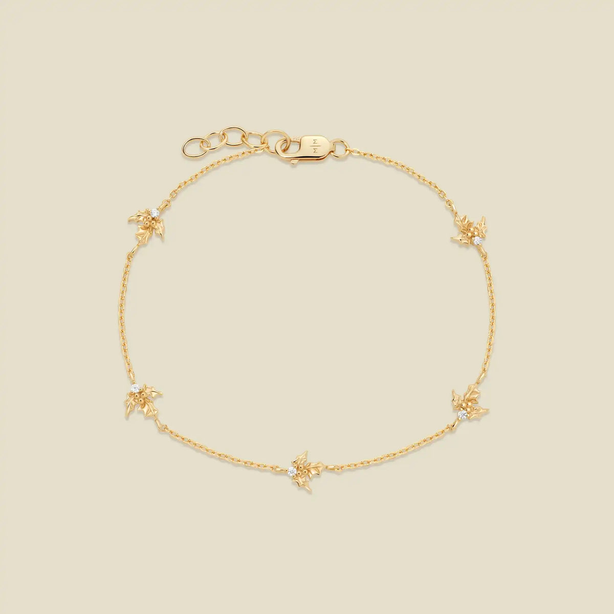 December CZ Birth Flower Station Bracelet