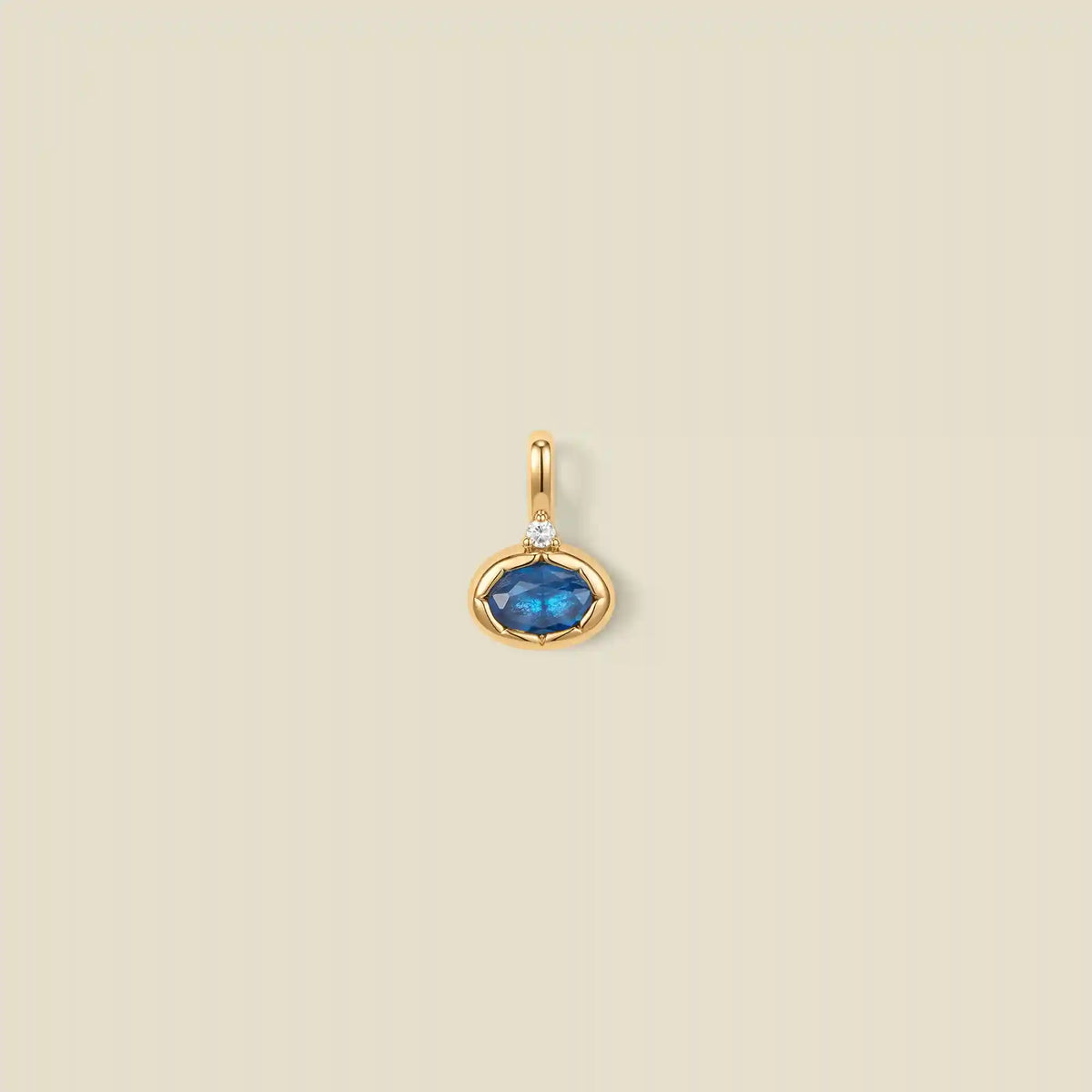 December Oval Birthstone Charm