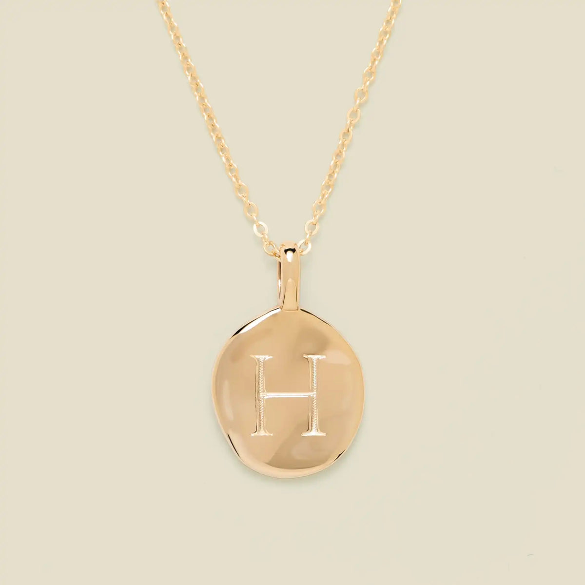 Engravable Heritage Circle Charm Necklace