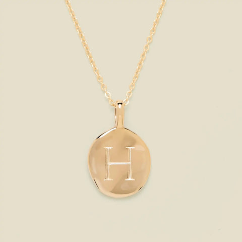 Engravable Heritage Circle Charm Necklace