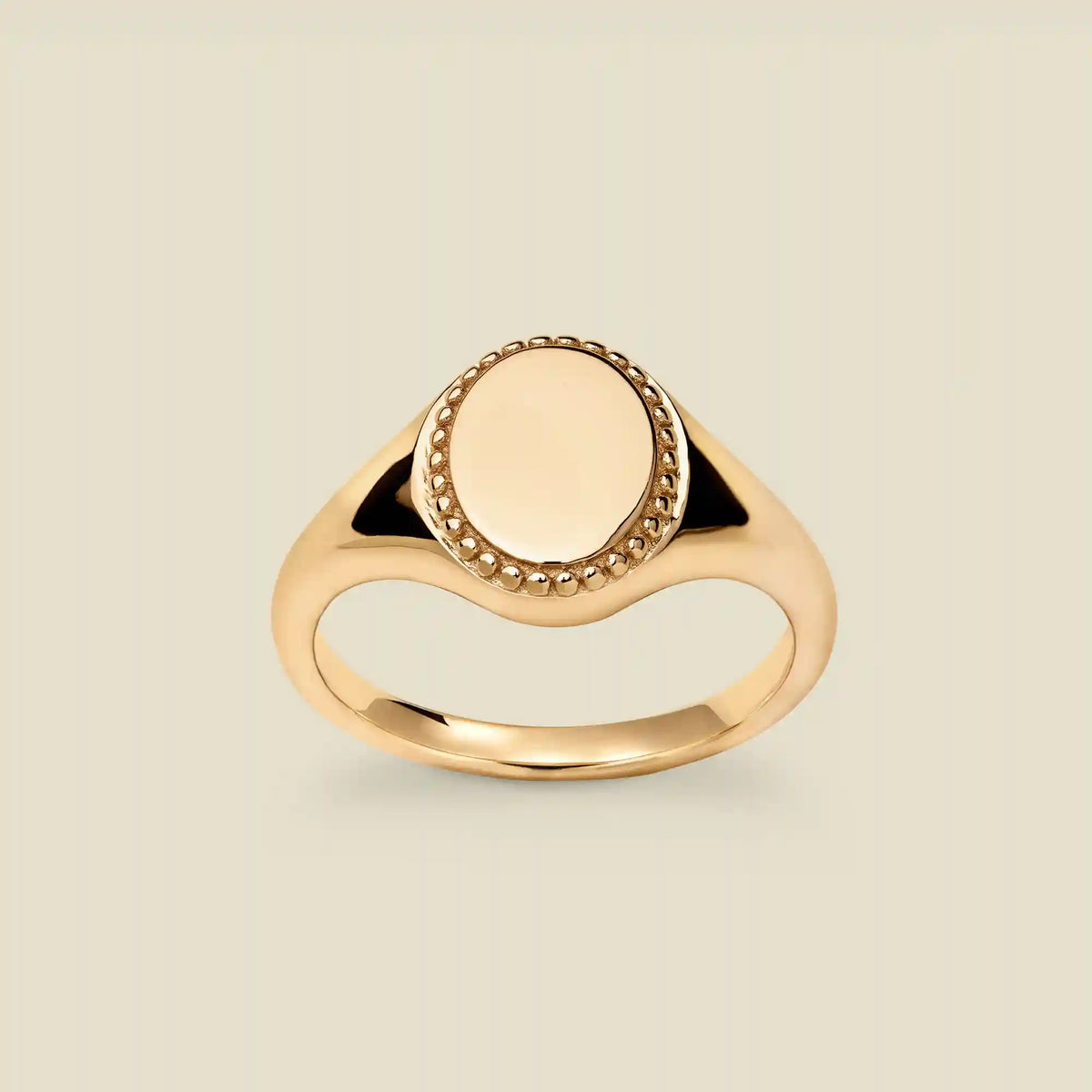 Engravable Oval Signet Ring