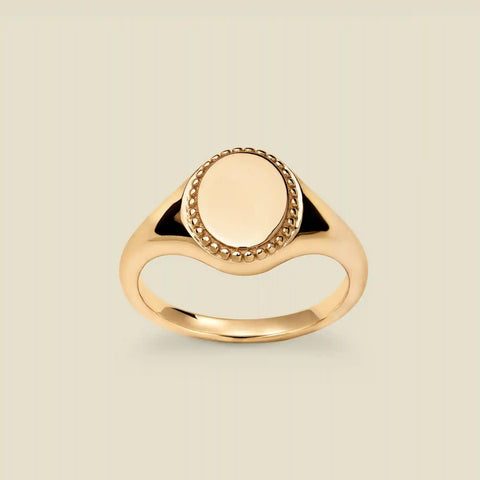 Engravable Oval Signet Ring