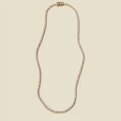 CZ Prong-Set Tennis Necklace