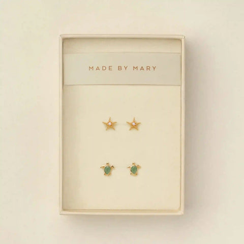 Low Tide Turtle Stud Earrings Set