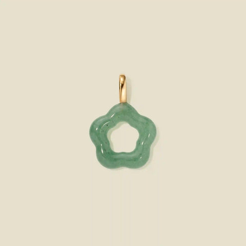 Green Aventurine Flower Charm
