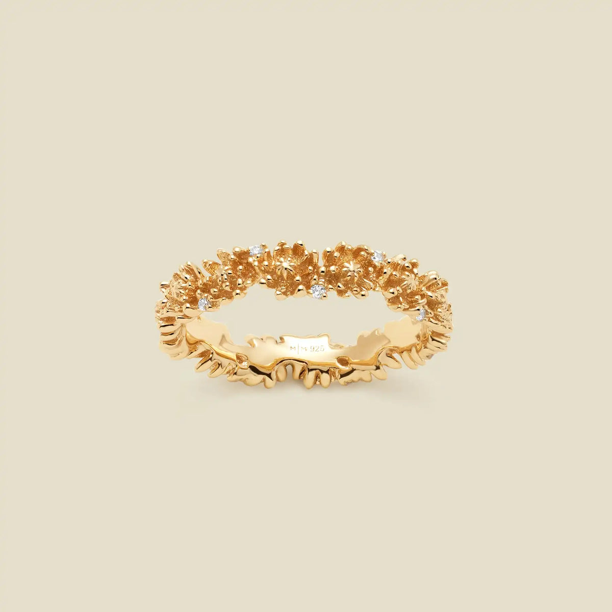 November CZ Birth Flower Eternity Ring