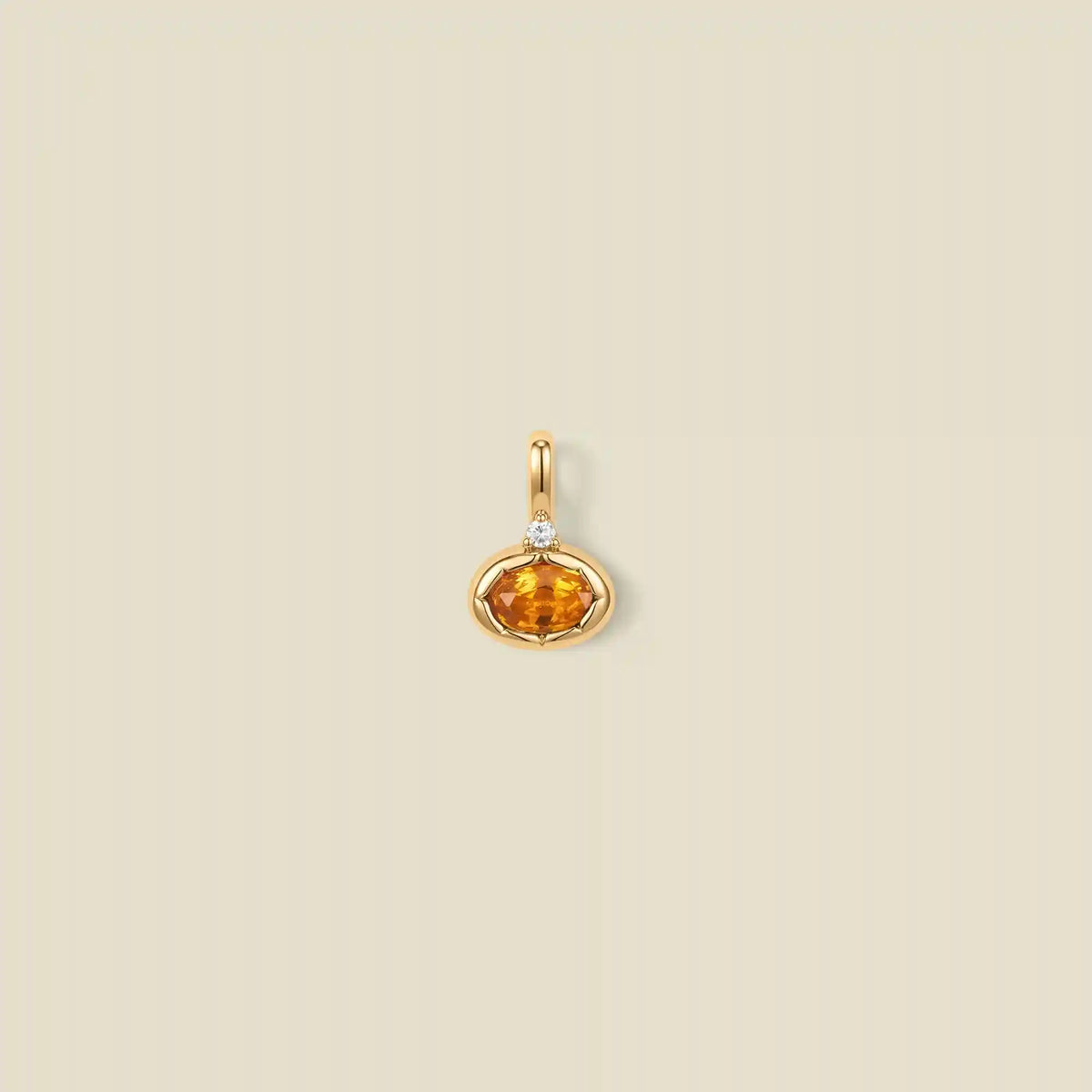 November Oval Birthstone Charm
