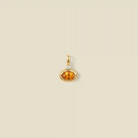 November Oval Birthstone Charm