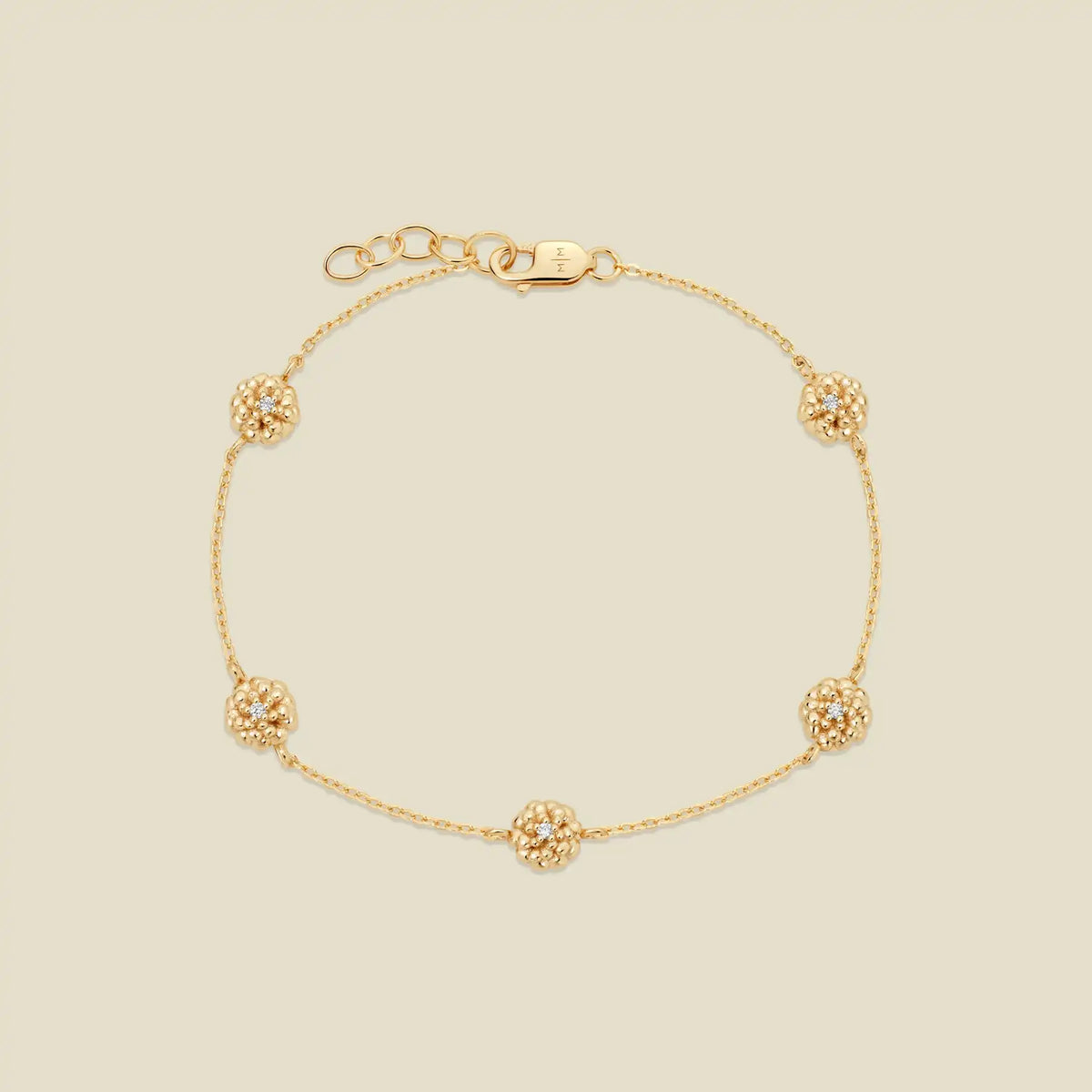 October CZ Birth Flower Station Bracelet