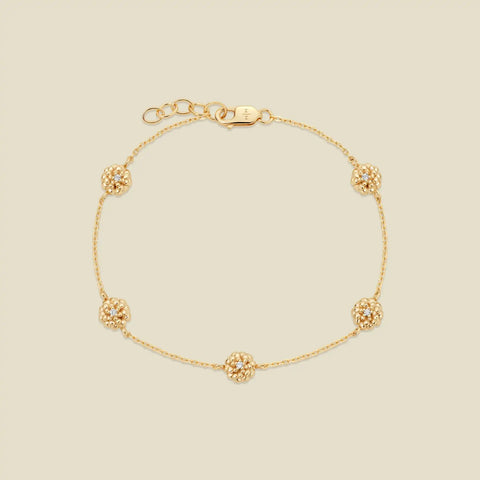 October CZ Birth Flower Station Bracelet