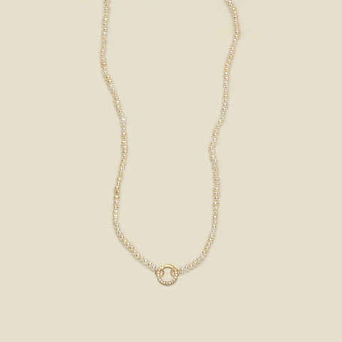 Pearl Strand Charm Necklace | Final Sale