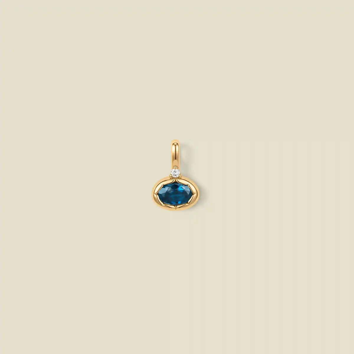 September Oval Birthstone Charm