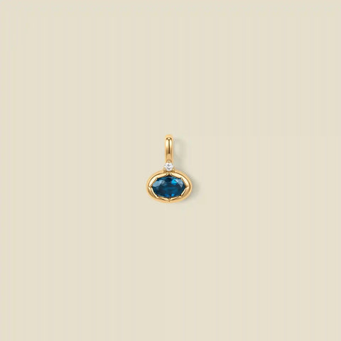 September Oval Birthstone Charm