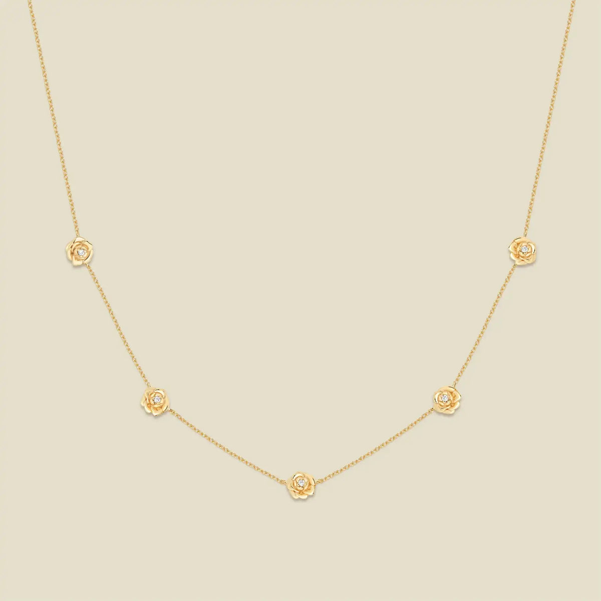 September CZ Birth Flower Station Necklace