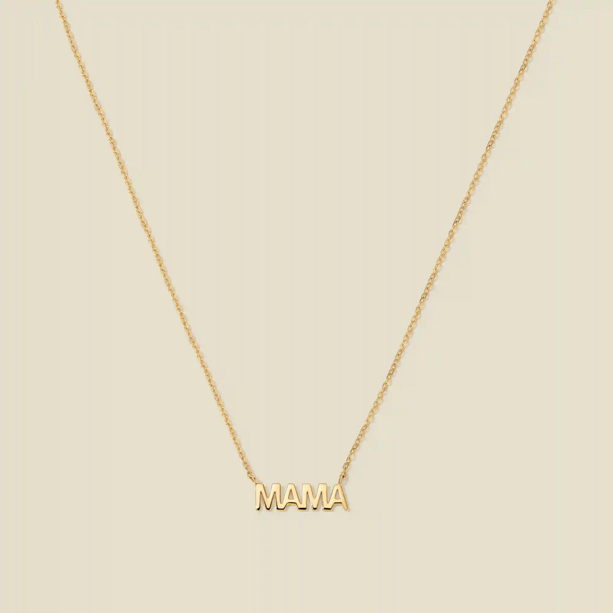 Solid Gold Mama Necklace