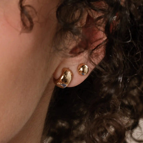 Sol Button Stud Earrings | Final Sale