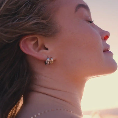 Gloss Huggie Hoop Earrings | Final Sale