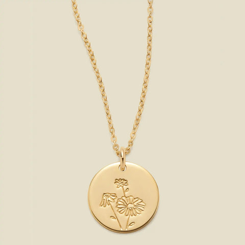 April Birth Flower Necklace