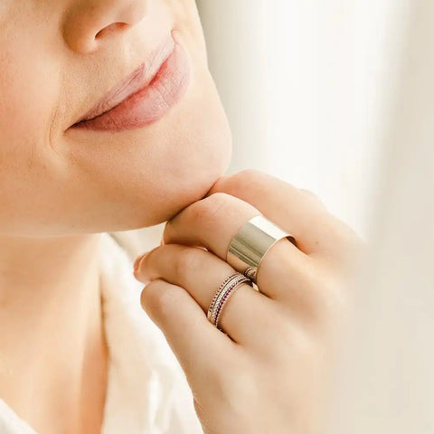 May Birthstone Stacking Ring